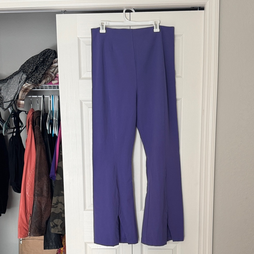 Free People Vibrant Purple Flare Pants